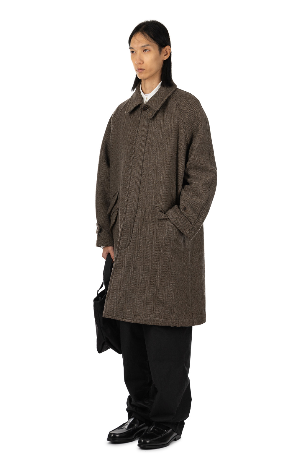 ts(s) - Fly Front Raglan Sleeve Coat - Brown