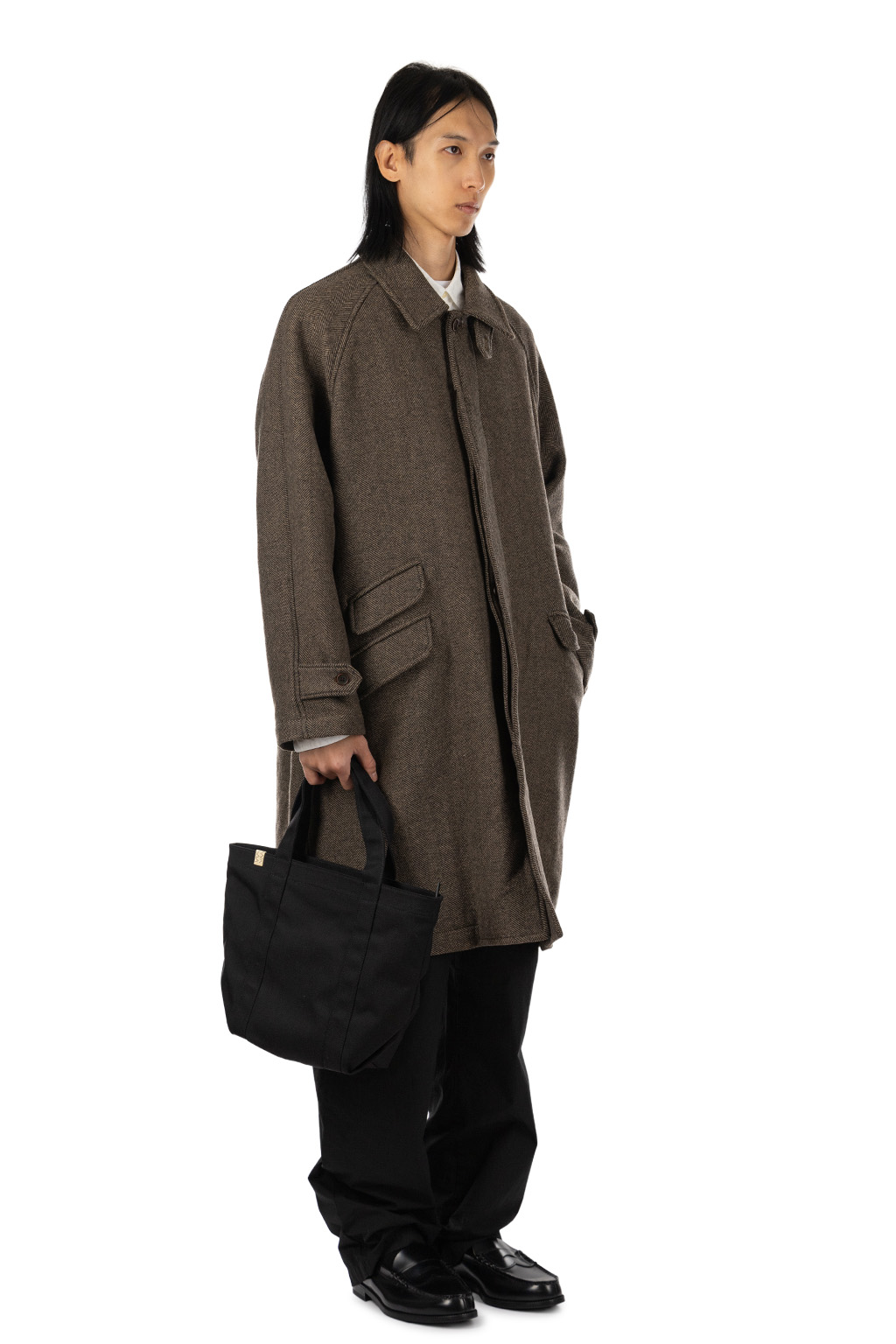 ts(s) - Fly Front Raglan Sleeve Coat - Brown
