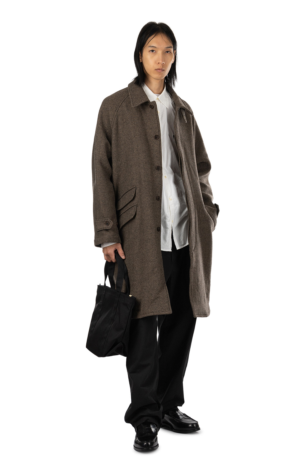 ts(s) - Fly Front Raglan Sleeve Coat - Brown