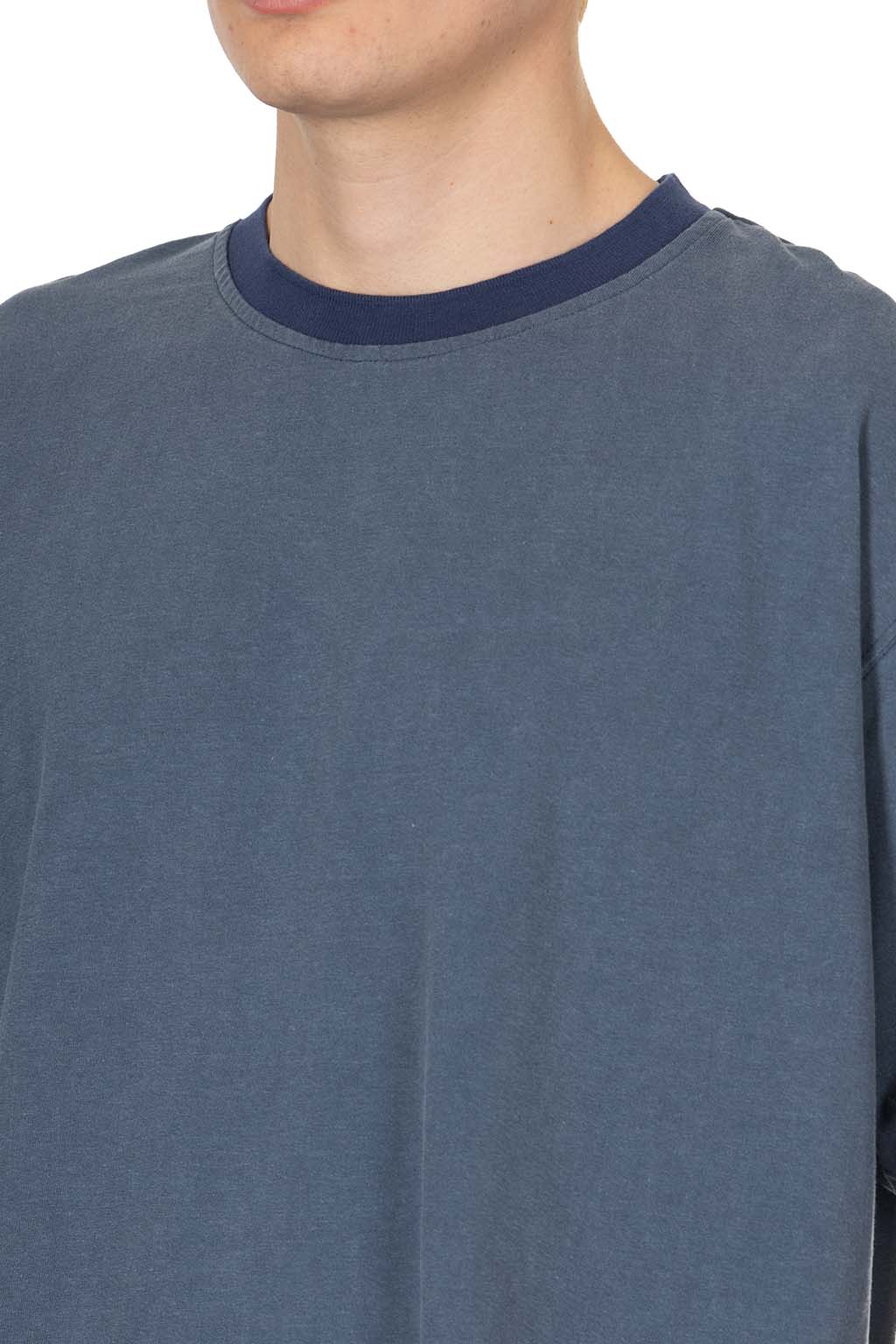 ts(s) - Pigment Dye Faded Big Polo T-shirt - Navy