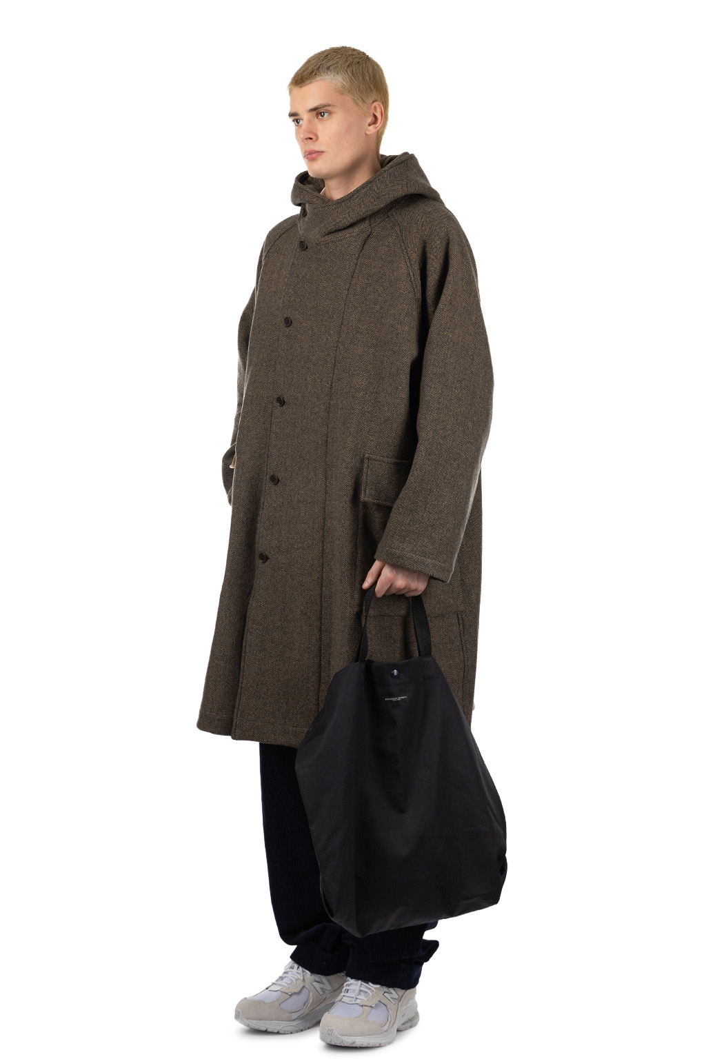 ts(s) - Raglan Sleeve Hooded Easy Coat - Brown
