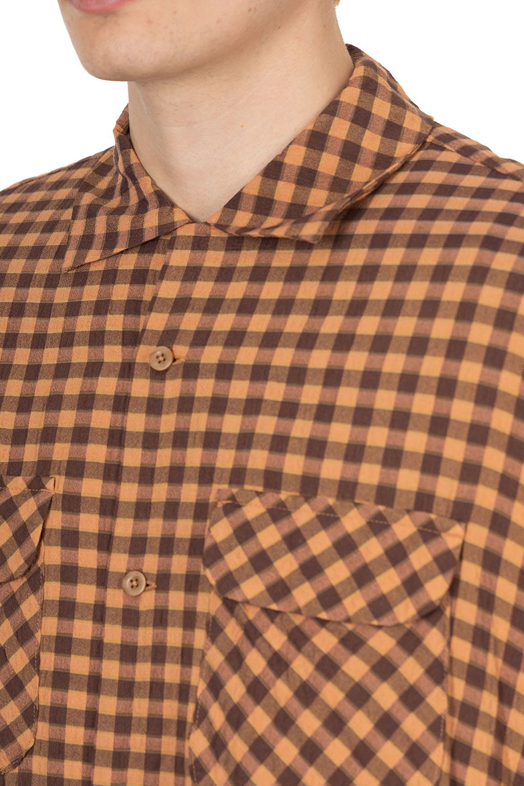 ts(s) - Round Flap Pocket Shirt - Brown