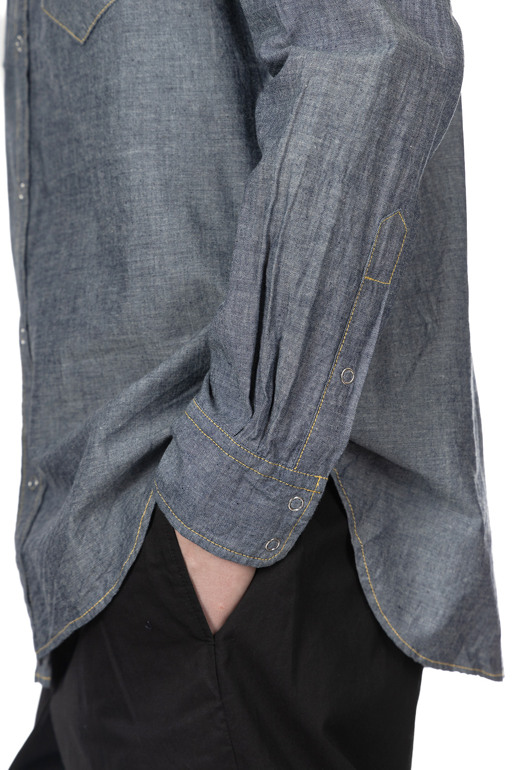 ts(s) - Yellow Stitch Western Shirt - Chambray